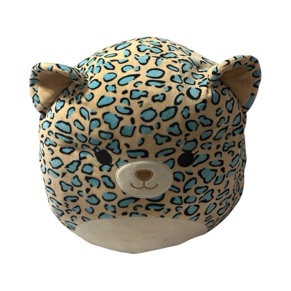 Squishmallows Blue Leopard Lexie Avery Tan Blue Cat Plush 12" - Picture 2 of 4